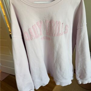 Daily Drills Light Pink Sweatshirt and Super Shorts Set